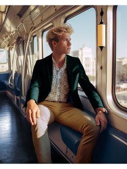 Simon Carter - Blue Printed Shirt For Men