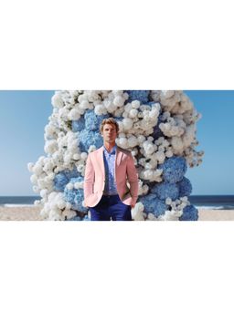 Simon Carter - Men Blue Printed Casual Shirt