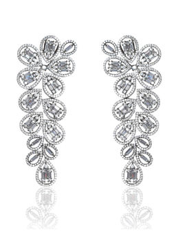 TIZORA - Dancing Pears Antique Look Diamond Earrings