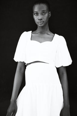 H&M - Women White MAMA Cropped Top