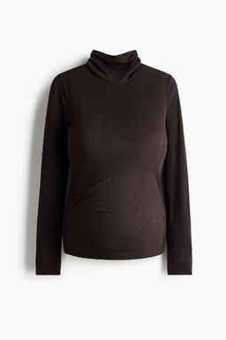H&M - Women Brown MAMA Turtleneck Top