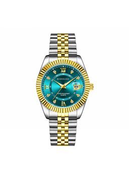 Giordano - Men Crystal Indices And Fluted Bezel Blue Dial Round Analog Watch - GZ-50139 (M)