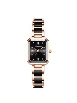 Giordano - Women Crystal Markers Black Dial Square Analog Watch - GZ-60101 (M)