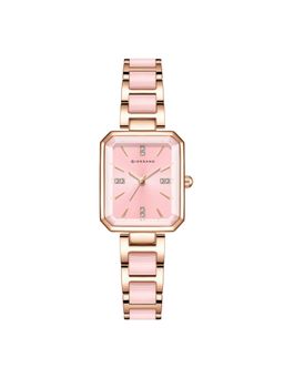 Giordano - Women Crystal Markers Pink Dial Square Analog Watch - GZ-60101 (M)