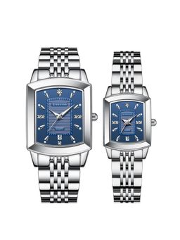 Giordano - Unisex Crystal Indices Blue Dial Square Analog Watches - GZ-991-SET (M)