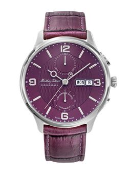 Mathey-Tissot - Men Edmond Chrono Auto Maroon Dial Round Analog Watch - H1886CHATAR (M)