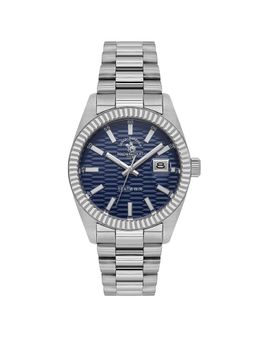 Santa Barbara Polo & Racquet Club - Men Quartz Blue Dial Round Analog Watch - SB.1.10626-3 (M)