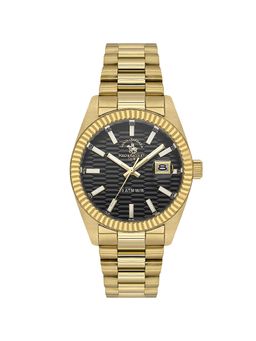 Santa Barbara Polo & Racquet Club - Men Quartz Black Dial Round Analog Watch - SB.1.10626-6 (M)