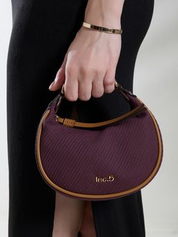 Inc.5 - Women Burgundy Textured Sling Bag