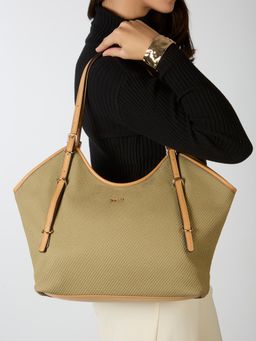 Inc.5 - Women Olive Textured Shoulder Bag