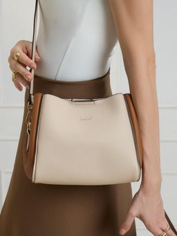 Inc.5 - Women Beige Colorblock Sling Bag