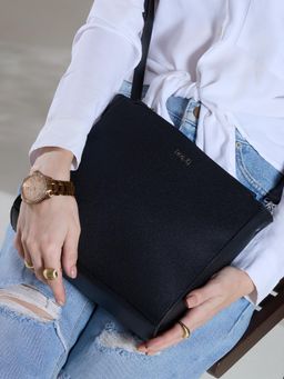 Inc.5 - Women Black Solid Sling Bag