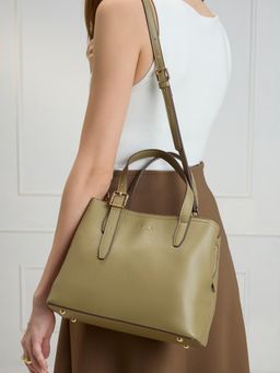 Inc.5 - Women Olive Shoulder Bag with Detachable Strap