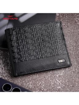 Red Tape - Men Black Genuine Leather Rfid Blocking Wallet