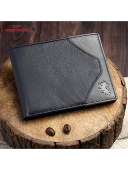 Red Tape - Men Navy Blue-Grey Genuine Leather Rfid Wallet