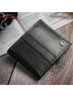 Red Tape - Men Black-Grey Genuine Leather Wallet