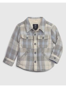 GAP - Boys Plaid Spread Collar Relaxed Shacket