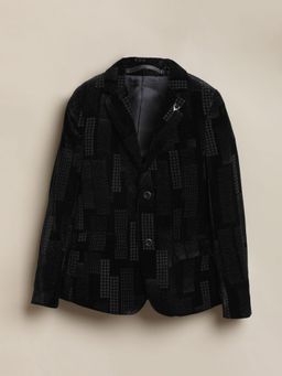 Allen Solly - Boys Black Embellished Blazer