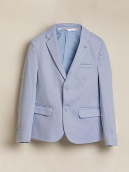 Allen Solly - Boys Light Blue Textured Blazer