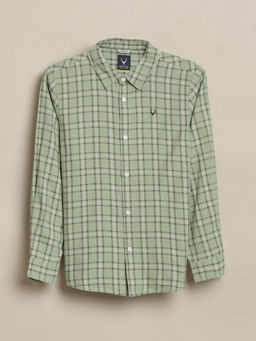 Allen Solly - Boys Green Check Casual Shirt