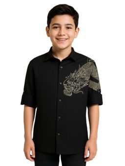 CHARCHIT - Boys Full Sleeves Embroidered Shirt