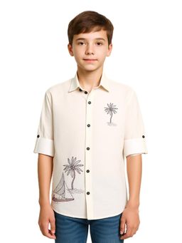 CAVIO - Boys Full Sleeves Embroidered Shirt