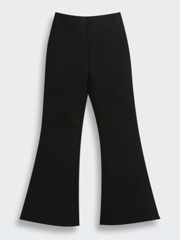 TINY GIRL - Solid Full Length Boot Cut Pant- Black