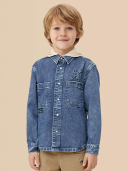 U.S. POLO ASSN. - Kids Boys Hooded Printed Shirt