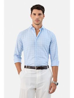 Snitch - Light Blue Checks Full Sleeves Slim Formal Luxe Shirt