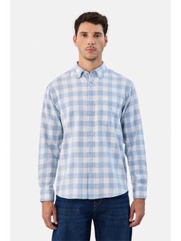Snitch - Light Blue Checks Full Sleeves Regular Casual Shirt