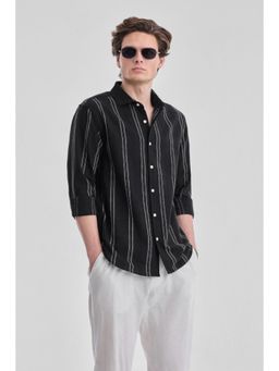 Snitch - Black Stripes Full Sleeves Regular Shirt