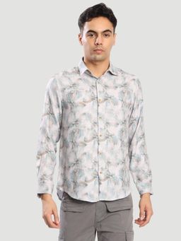 Bene Kleed - Men Grey Printed Regular Fit Casual Shirt