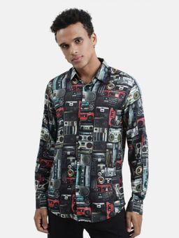 Bene Kleed - Men Multi-Color Graphic Printed Spread Collar Casual Shirt