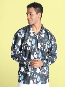 Bene Kleed - Men Multi-Color Classic Printed Oversized Casual Shirt