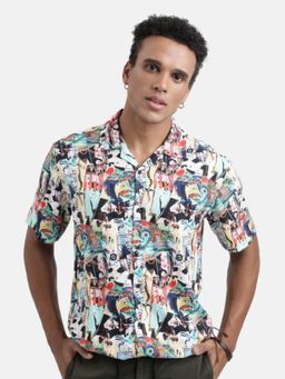Bene Kleed - Men Multi-Color Printed Cuban Collar Casual Shirt