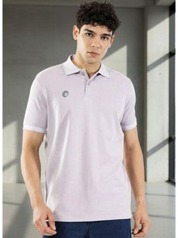 Omtex - Lavender Flex Solid Polo T-shirt