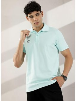 Omtex - Sky Blue Flex Solid Polo T-shirt