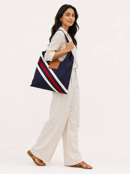 HIE - Lepayt Nautical Navy Blue Shoulder Bag With Mini Pouch