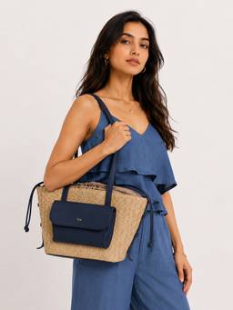 HIE - Versa Midnight Beige Tote Bag With Mini Sling Bag