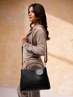 Juicy Couture - Women's Mirror Mist Satchel With Detachable Strap - Black