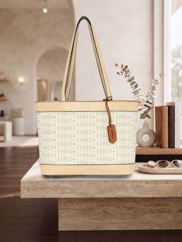 ESBEDA - Beige Business Class Signature Shoulder Bag