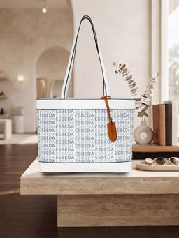 ESBEDA - White Business Class Signature Shoulder Bag