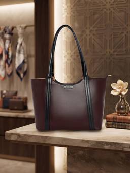 ESBEDA - Maroon Executive Dual-Tone Shoulder Bag