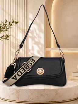 ESBEDA - Black Sarah Shoulder Bag With Detachable Strap