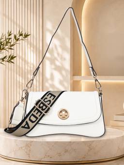 ESBEDA - White Sarah Shoulder Bag With Detachable Strap