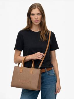 Superdry - Women's Akiho Kozo Satchel With Detachable Strap- Brown