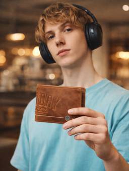 Superdry - Men's Caldew Leather Slimfold Wallet - Tan