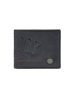 Superdry - Men's Black Caldew Leather Zipper Coin Pocket Wallet
