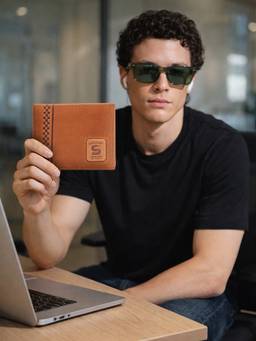 Superdry - Men's Tan Chelmsford Leather Global Coin Wallet