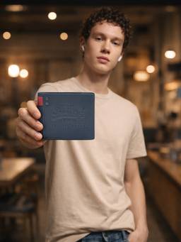 Superdry - Men's Navy Blue Witham Leather Zipper Coin Pocket Wallet